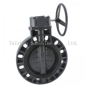 upvc butterfly valve with gear